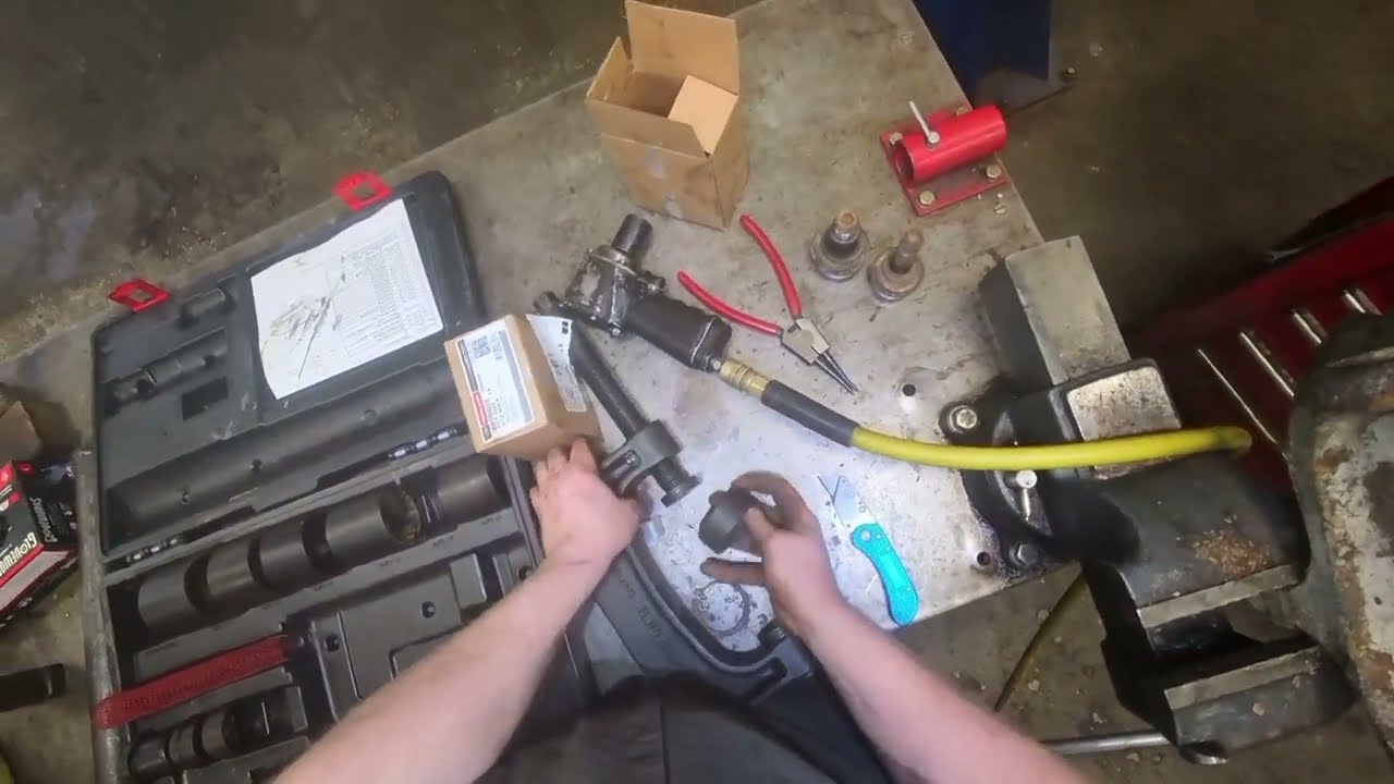 Replacing ball joints on a F350 POV part 2