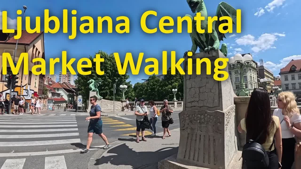 【10min】Just Walking@Ljubljana Central Market