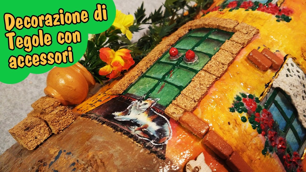 Decorare le tegole - Decoupage di Giovanna