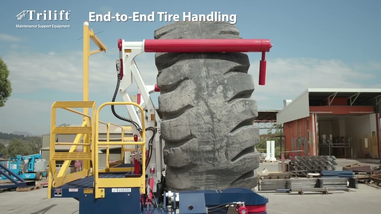 Tyre Handling with the Trilift® TH15000 Workshop Tyre Handler
