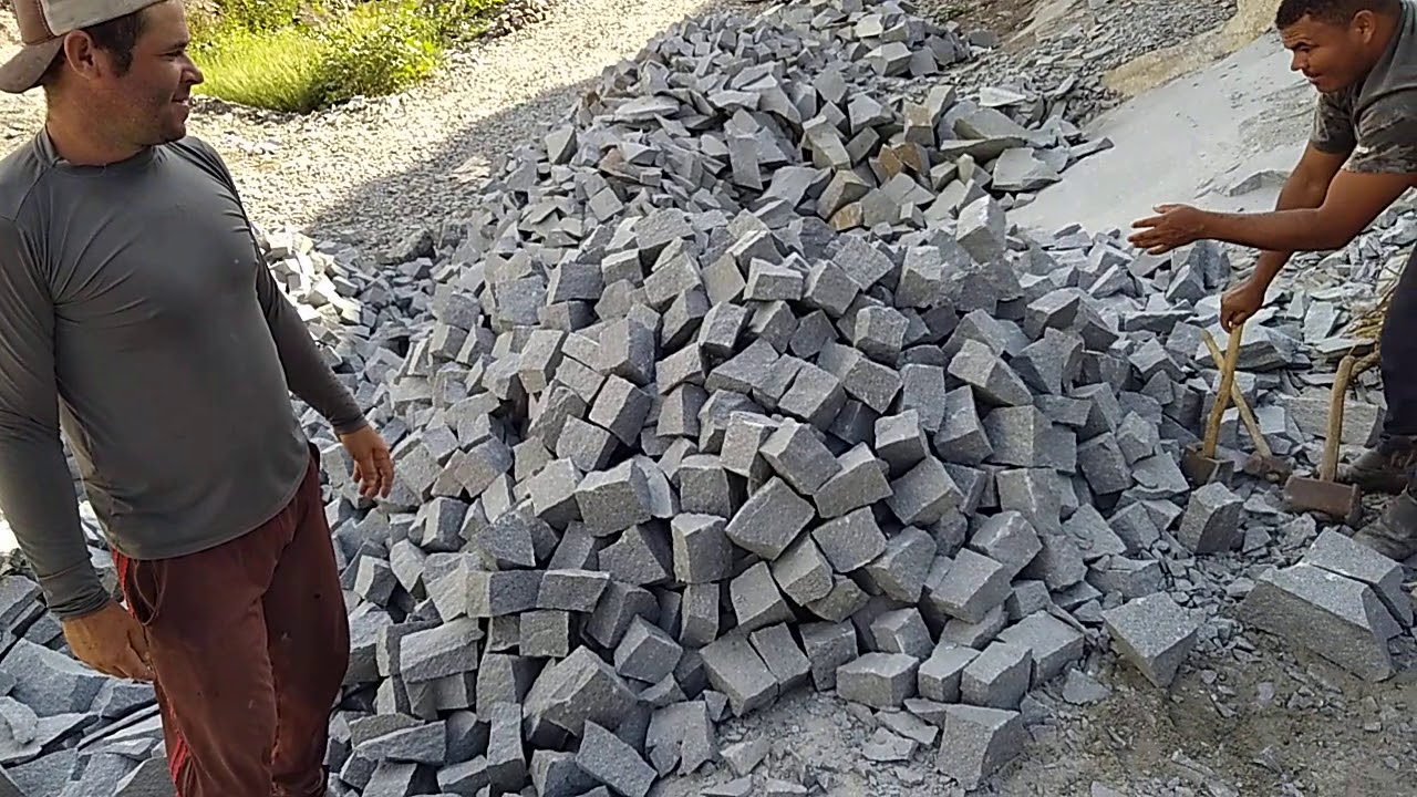 veja como se conta pedra de calçamento