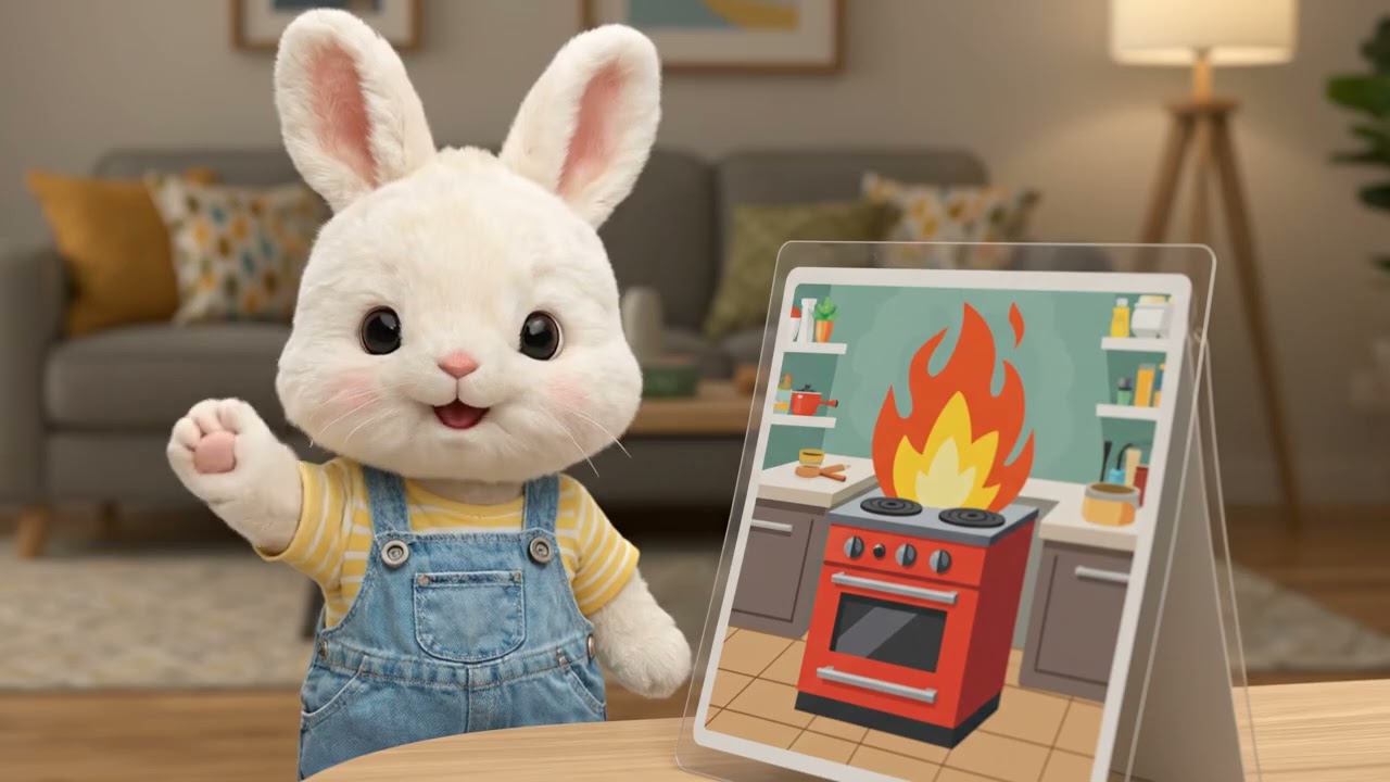 MamaBunnyFamily | Be Bong Fire Safety Lessons for Kids | Learn What To Do During a Fire