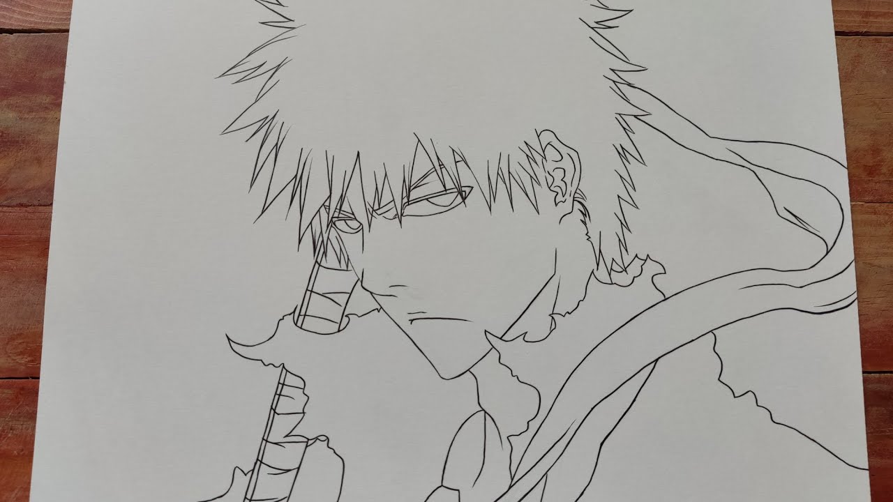 How to draw ICHIGO KUROSAKI | BLEACH Step by Step (Sketching) [ Tutorial ]