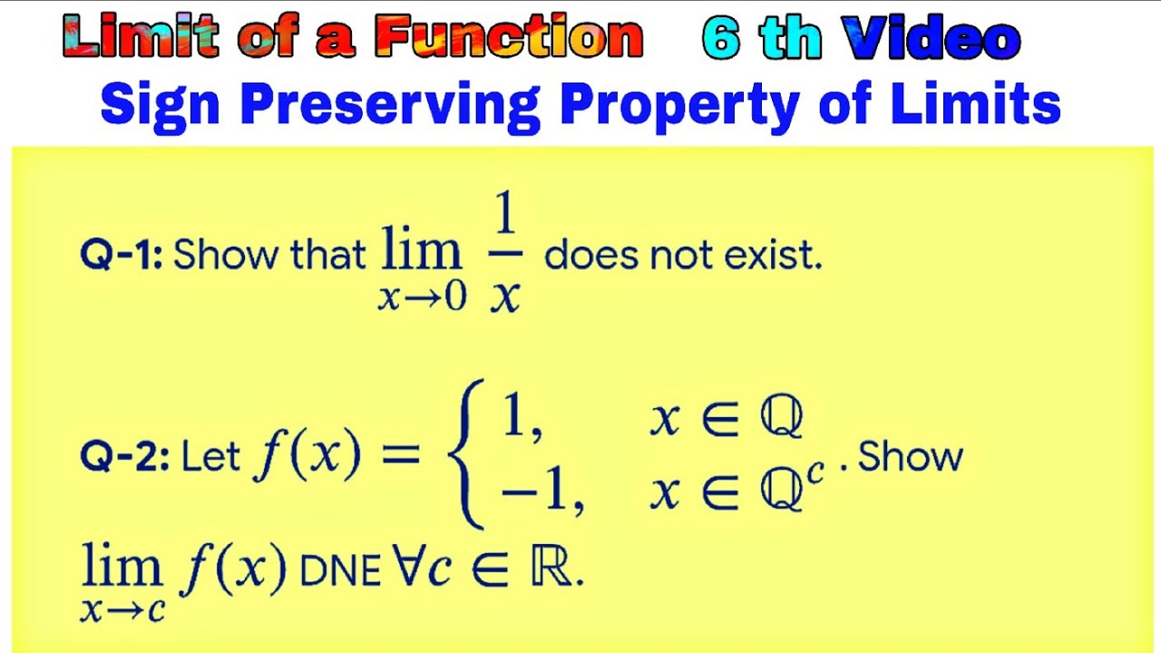 Sign Preserving Property of Limits