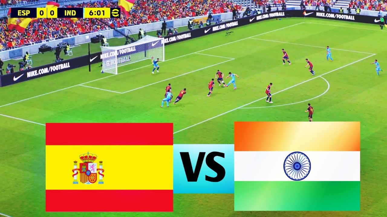 🇮🇳 INDIA  vs SPAIN 🇪🇦 | 25 Jan 2026  International friendly football match | eFootball Gameplay (4K)