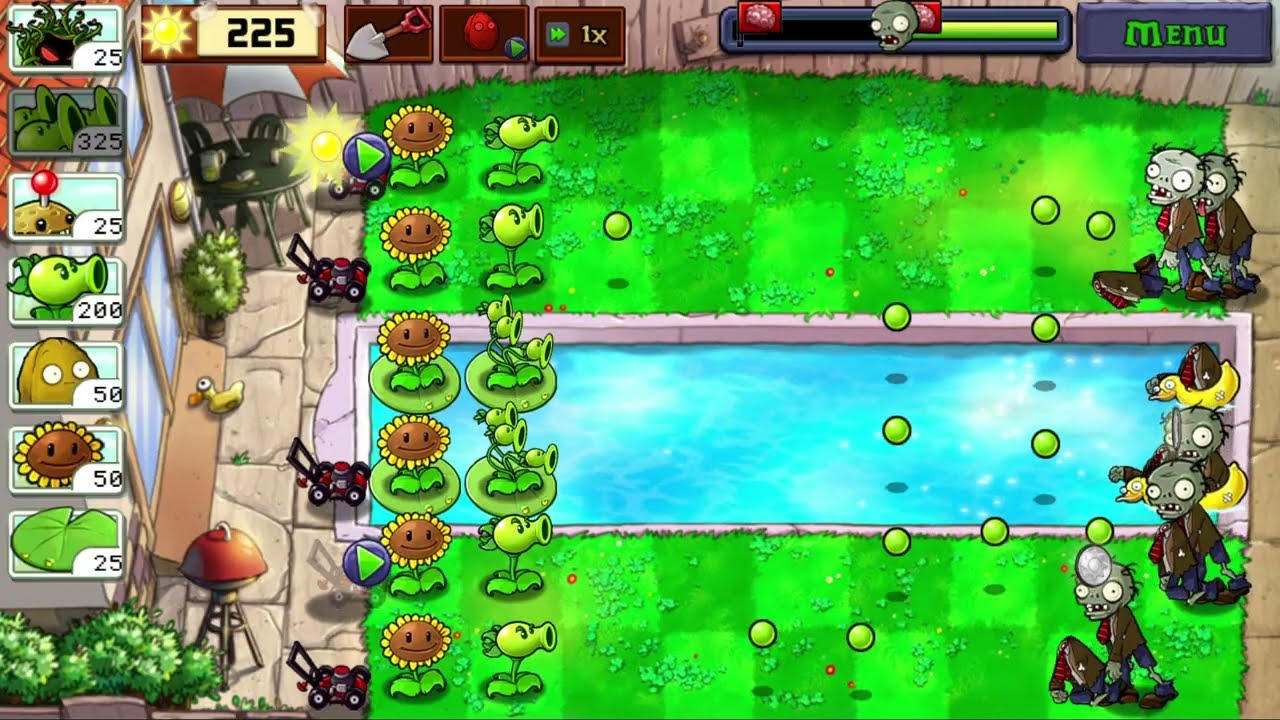 Plants vs Zombies - Android Gameplay | Adventure | Pool | Level 6
