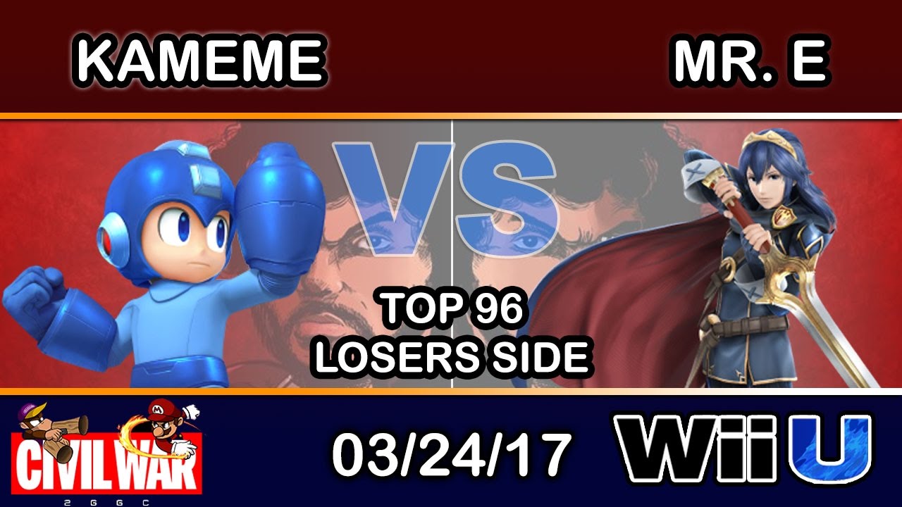 2GGC: Civil War - DNG | Kameme (Mega Man) Vs. RvL | Mr. E (Lucina) Top 96 Losers Side - Smash Wii U