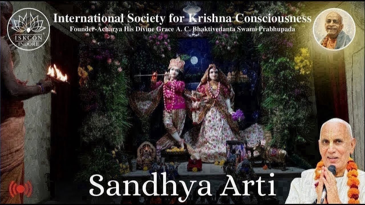 Sandhya Aarti is  now live || ISKCON Indore