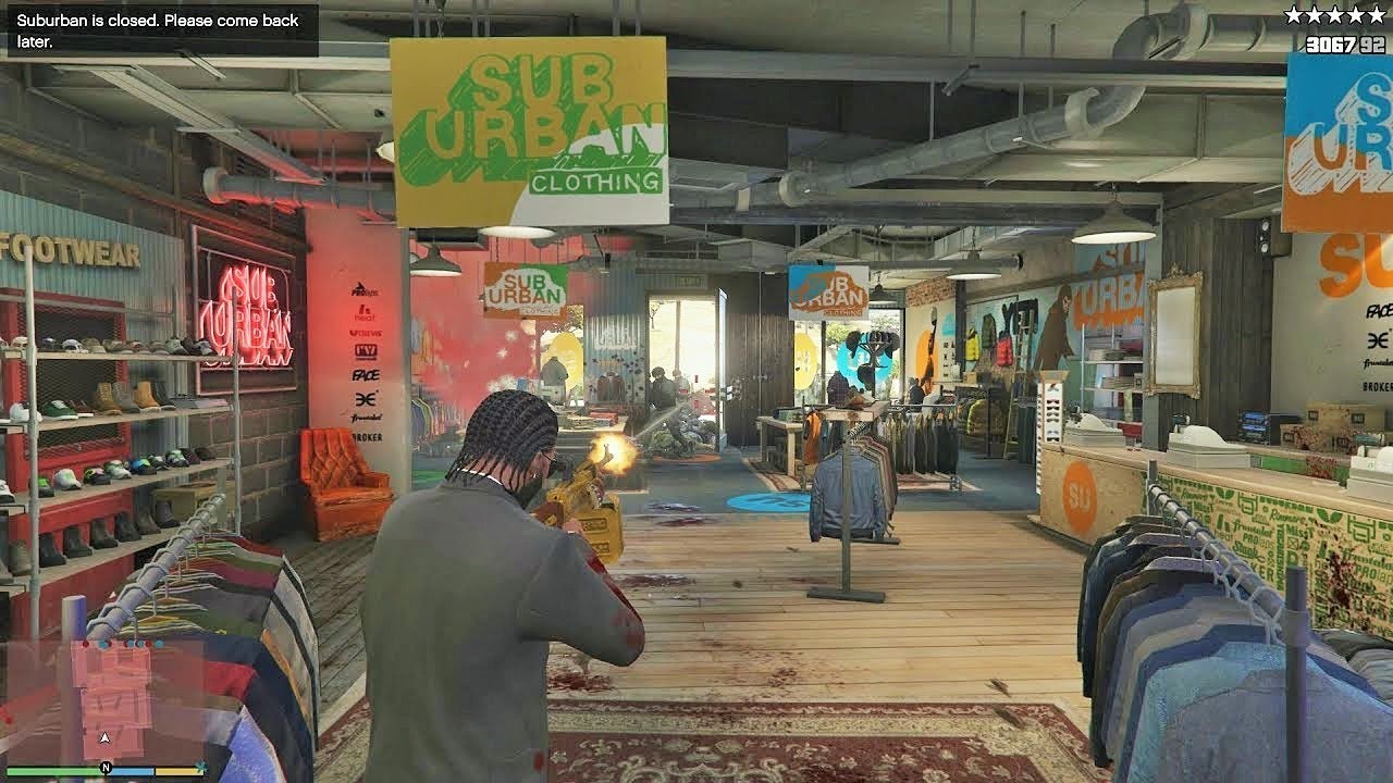 GTA 5 - Franklin's FIVE STAR RAMPAGE At SUB URBAN! (GTA V Funny Moments)