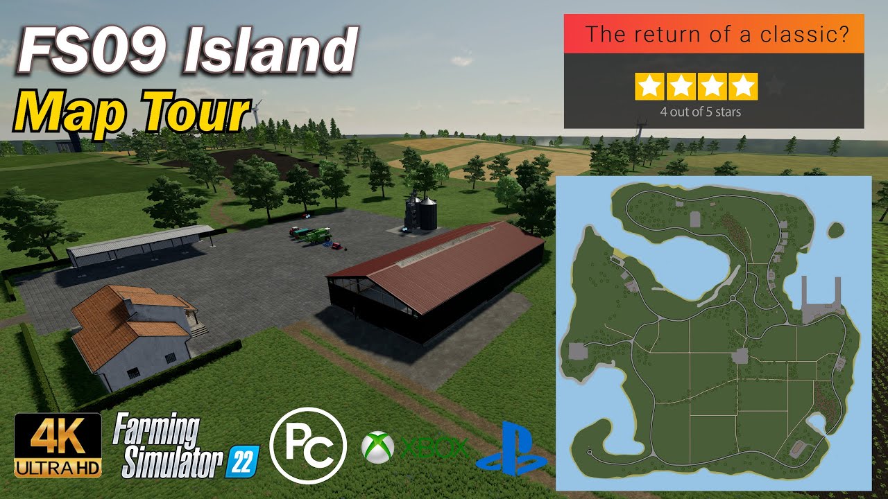 FS09 Island aka Giants Island | Map Review | Farming Simulator 22