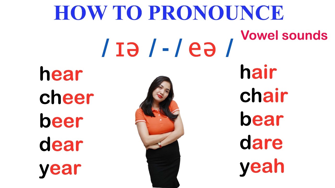 Как произносить звуки ɪə и eə в английском языке | Гласные звуки | IPA