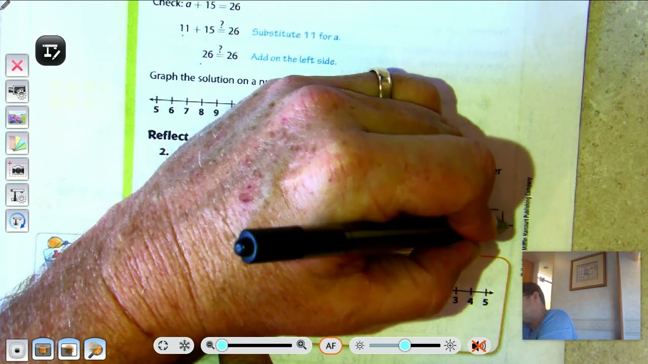 6th Grade GO Math Middle School:  Lesson 11.2 Addition and Subtraction Equations pages 305-312