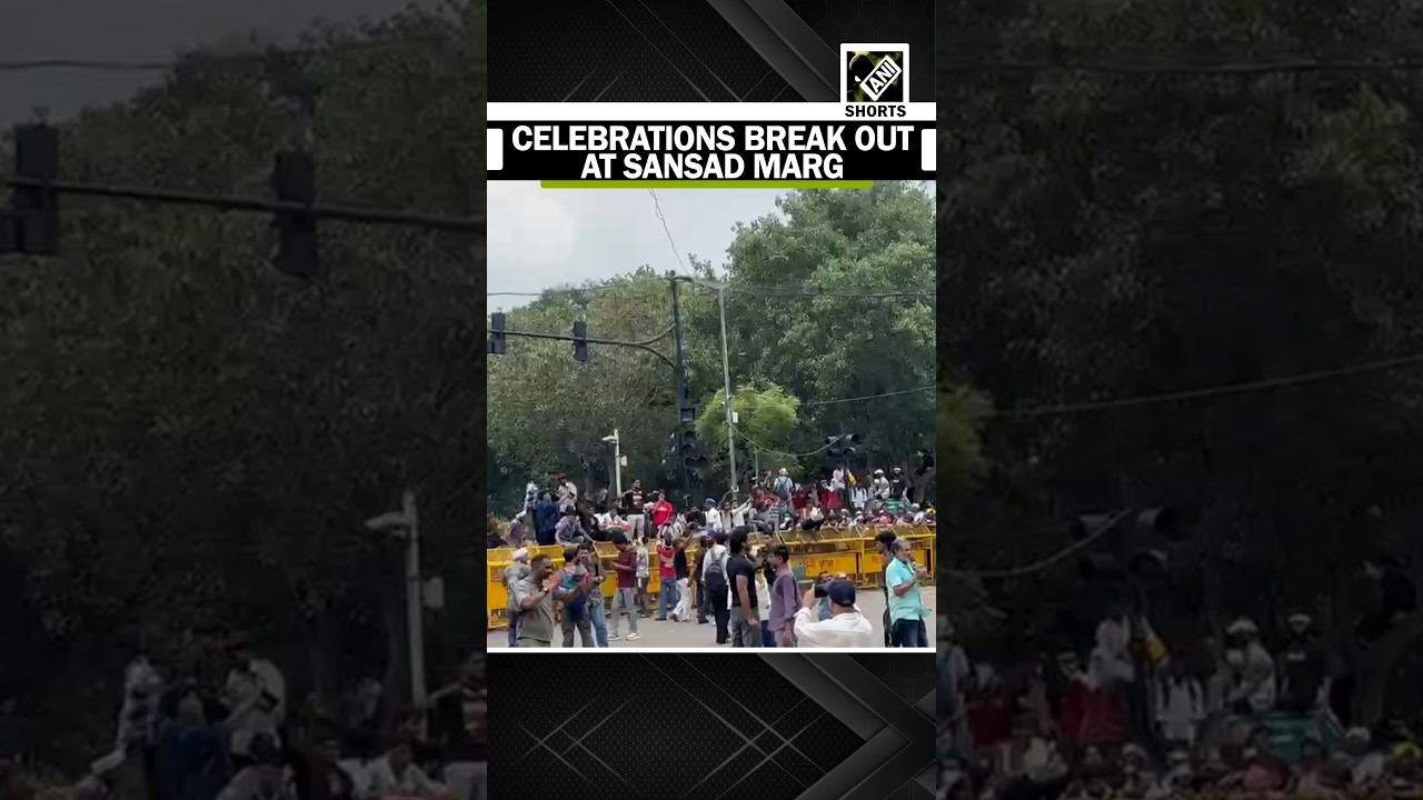 Celebrations erupt at Sansad Marg after Dharmendra Pradhan's resignation