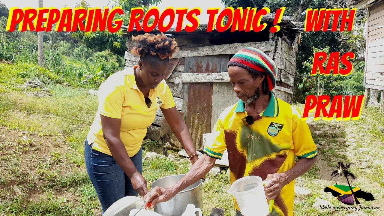 PREPARING 100% NATURAL JAMAICAN ROOTS TONIC /JAMAICAN ROOTS/ ROOTS TONIC/FARMER/JAMAICA VLOG