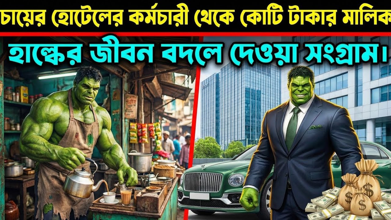চায়ের হোটেলের কর্মচারী থেকে কোটি টাকার মালিক। Hulk AI Bangla Video