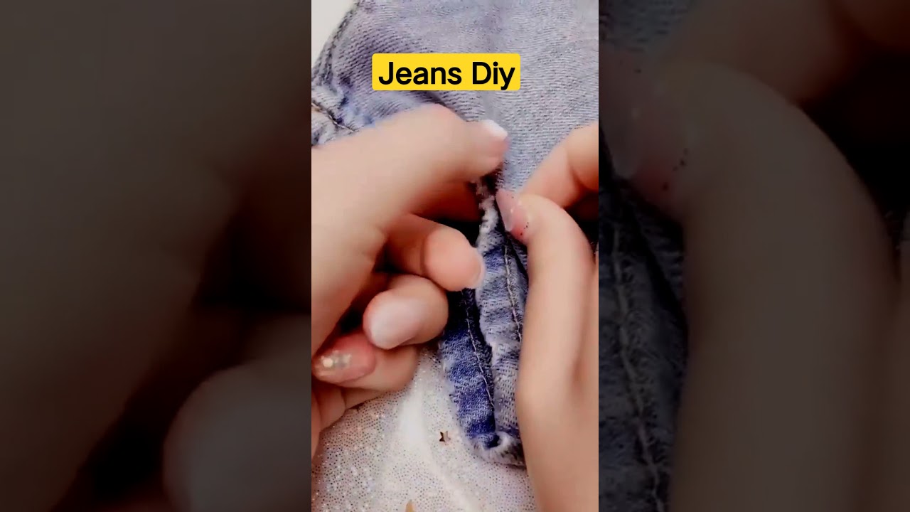 Jeans hack #jeansdiy #jeanshack #diy #shortvideo