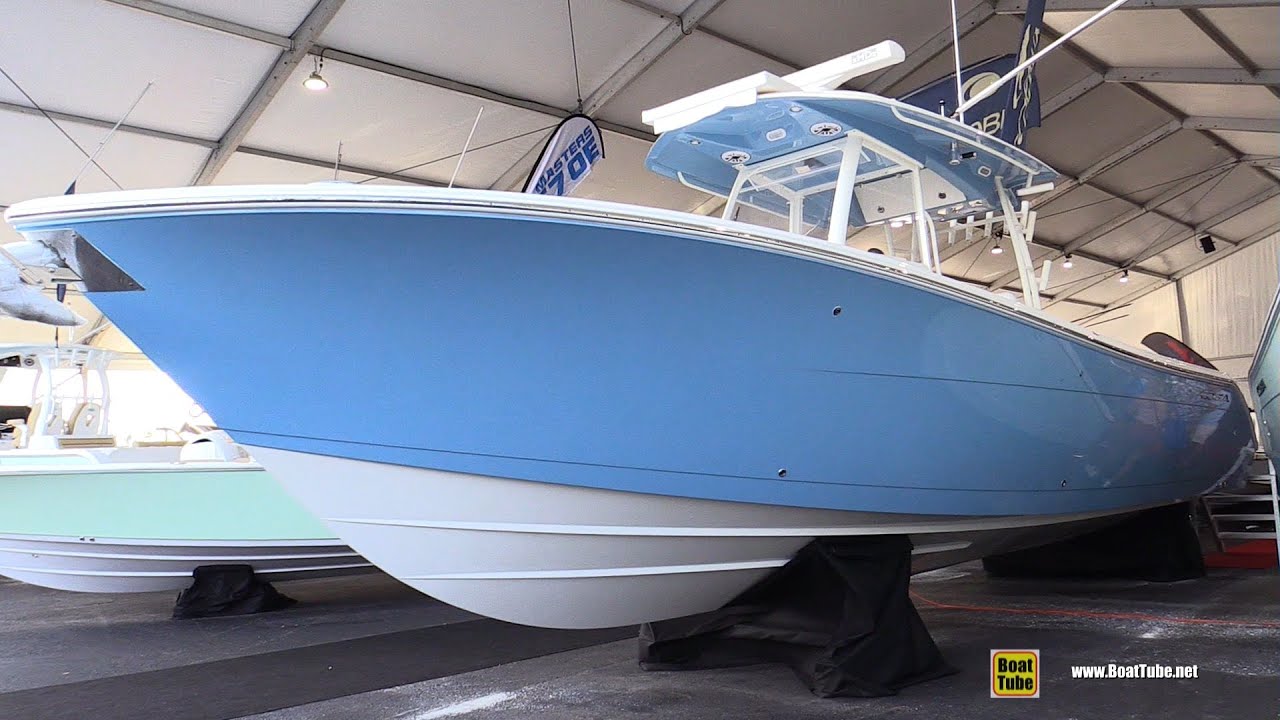 2021 Cobia 320 Center Console Boat Walkaround Tour - 2020 Fort Lauderdale Boat Show