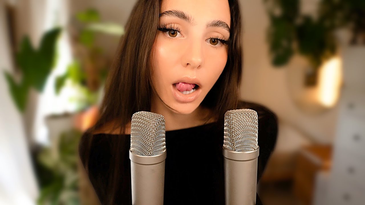 ASMR czyste, mokre dźwięki ust 👄 z 2 mikrofonami 🎙️🎙️ Bez m&oacute;wienia 🤫