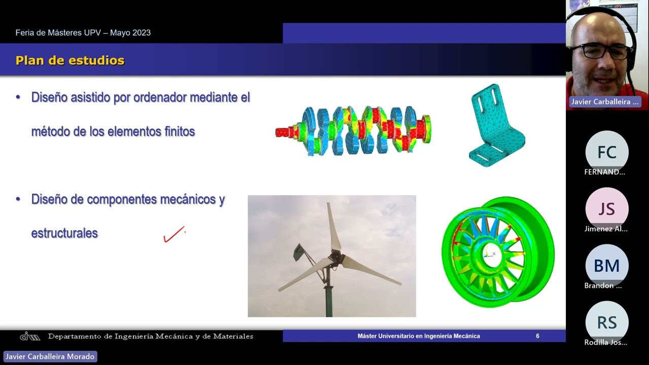 Máster Universitario en Ingeniería Mecánica - Webinar 2023 - UPV