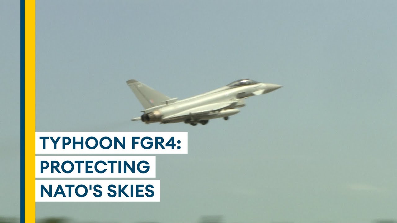 Take a tour of an RAF Typhoon fighter jet policing NATO's skies