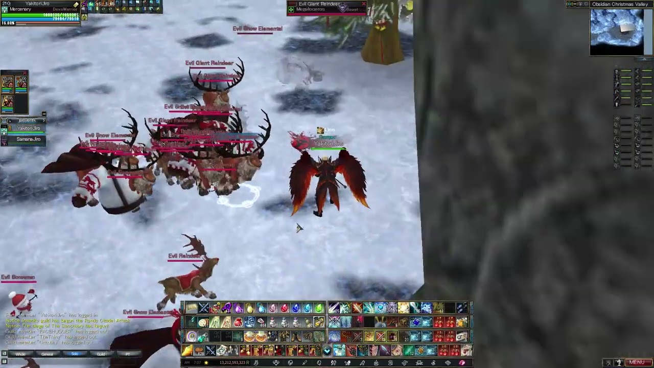 RappelzUS,  Obsidian Christmas Valley #2, Mercenary　ラペルズUS,クリスマスイベントダンジョン