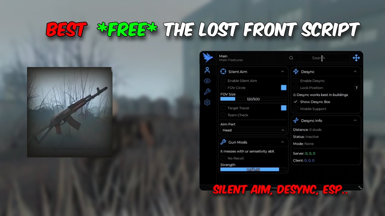 🏆 Best *FREE* The Lost Front [❄️] Script | Silent Aim, Desync, ESP