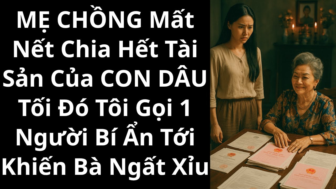 MẸ CHỒNG Mất Nết Chia Hết Tài Sản Của CON DÂU - Tối Đó Tôi Gọi 1 Người Bí Ẩn Tới Khiến Bà Ngất Xỉu