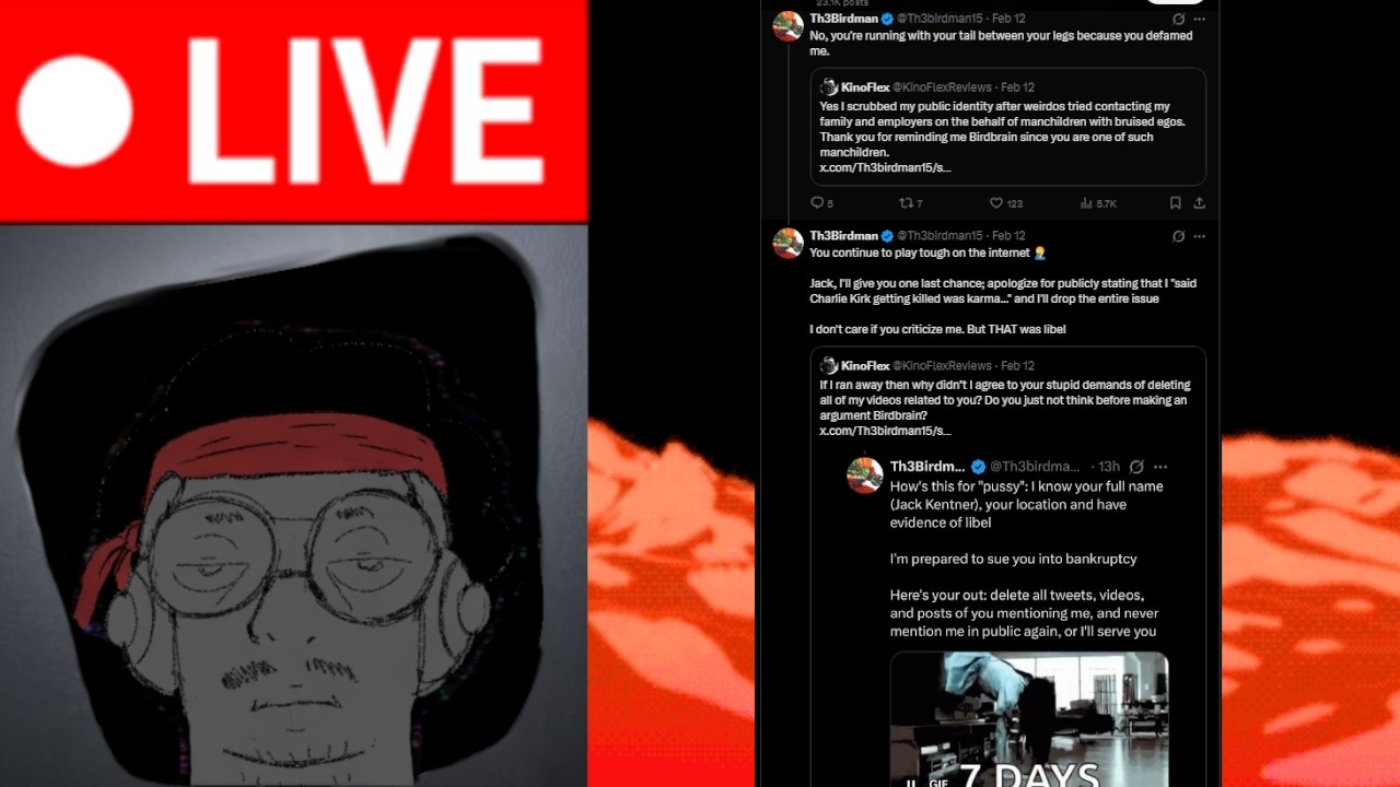 Speaking to KinoFlexReviews⁩ with ⁨JLongbone⁩ about Th3Birdman | Yap-In With Carl #40 | !yapin