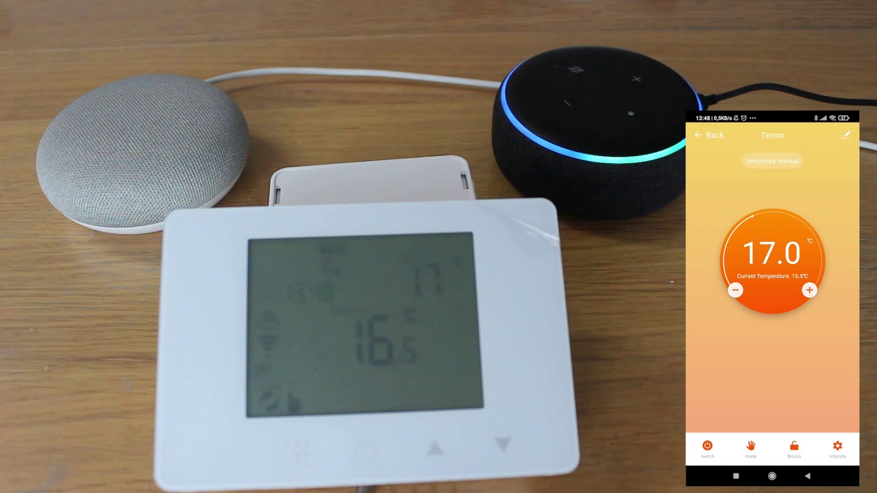 A2ZWORLD | Termostato Digitale Programmabile LL0253 Compatibile Con Google Home e Amazon Alexa