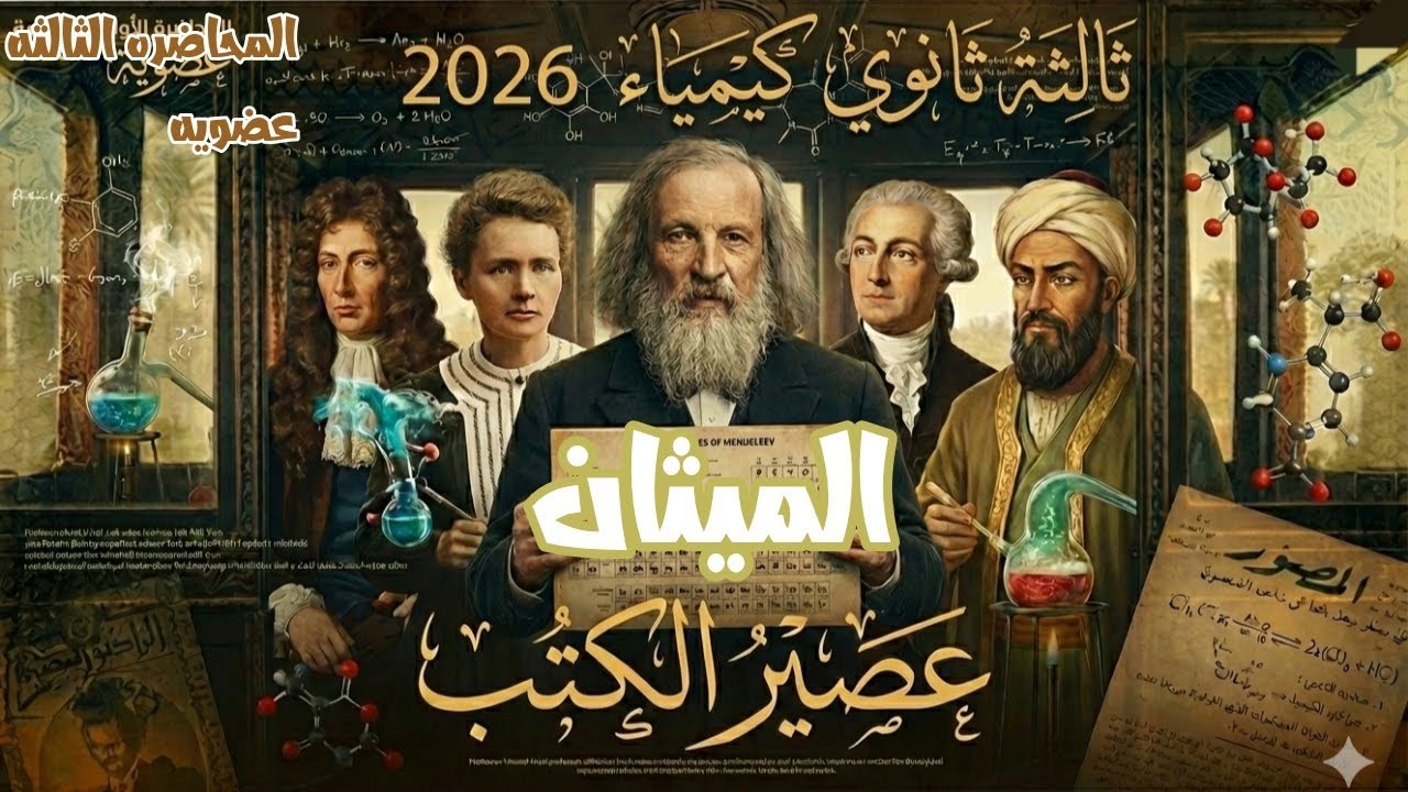عصير الكتب | العضويه | الالكانات (الميثان ) | المحاضره الثالثه عضويه | تالته ثانوي كيمياء 2026
