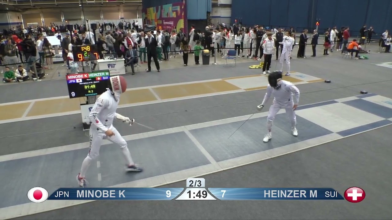 2023 112 T32 04 M E Individual Budapest HUN GP 5 HEINZER SUI vs MINOBE JPN