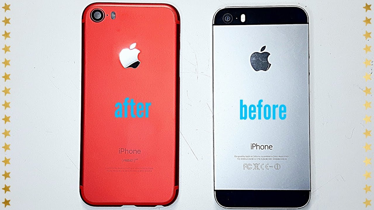 IPhone 5s / SE Conversion Tuning to Unique IPhone 7 mini !! ProductRed !! English FullHD 2017