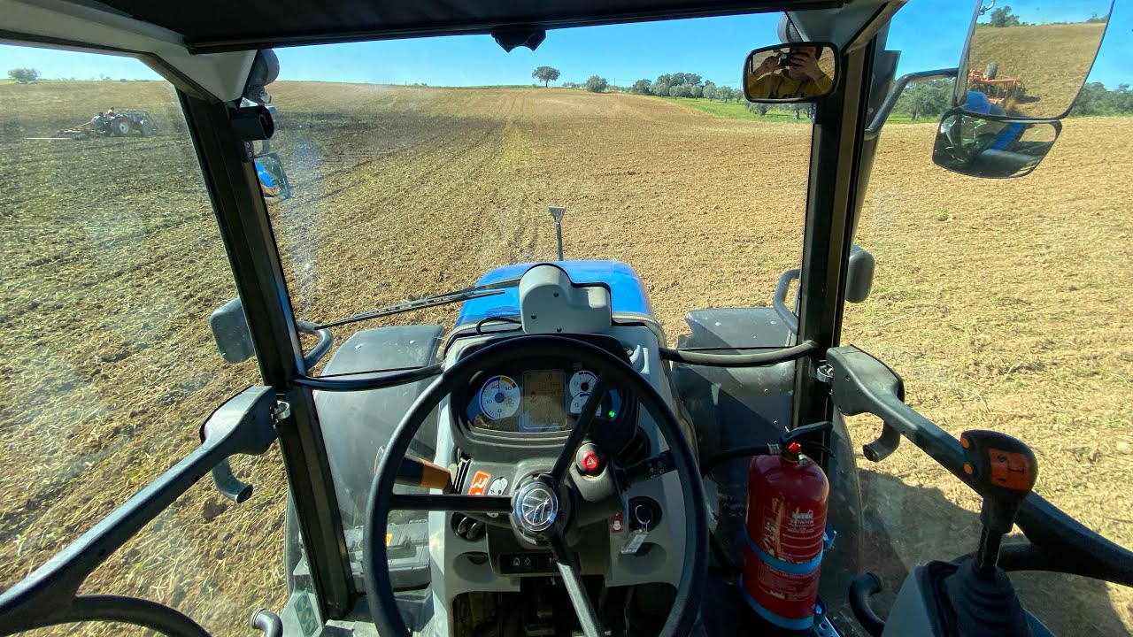 Cab View 📷 New holland t5.115 / Galucho Sementeira de cevada 🌾