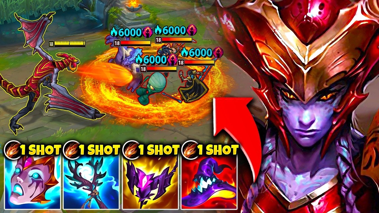 I created the deadliest Shyvana fireball you'll ever witness (FULL HEALTH ONE SHOTS)