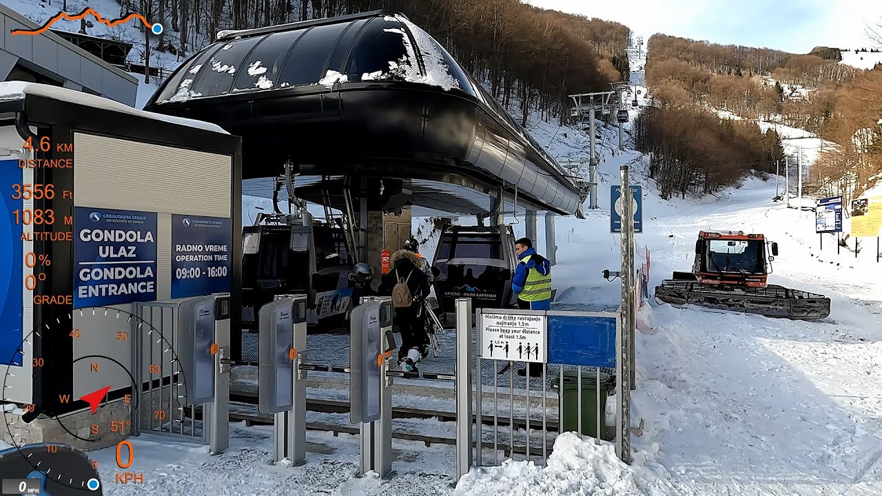 [4K] Skiing Kopaonik, Bela Reka from Top of New Gondola Brzeće - Mali Karaman, Serbia, GoPro HERO10