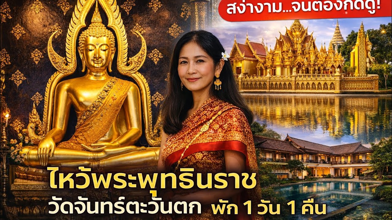  ไหว้พระพุทธชินราช และวัดจันทร์ตะวันตกที่พิษณุโลก