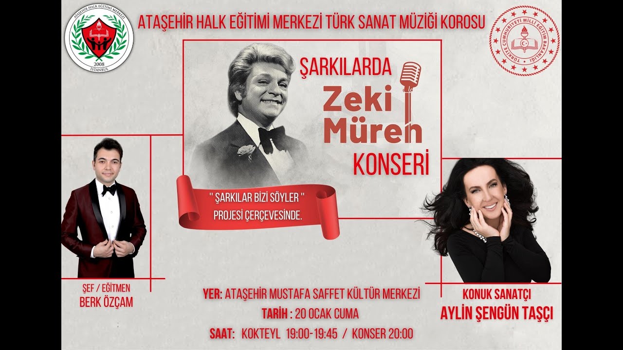 Ataşehir H.E.M Türk Sanat Müziği Korosu '' Şarkılarda Zeki Müren Konseri '' 20/01/2023