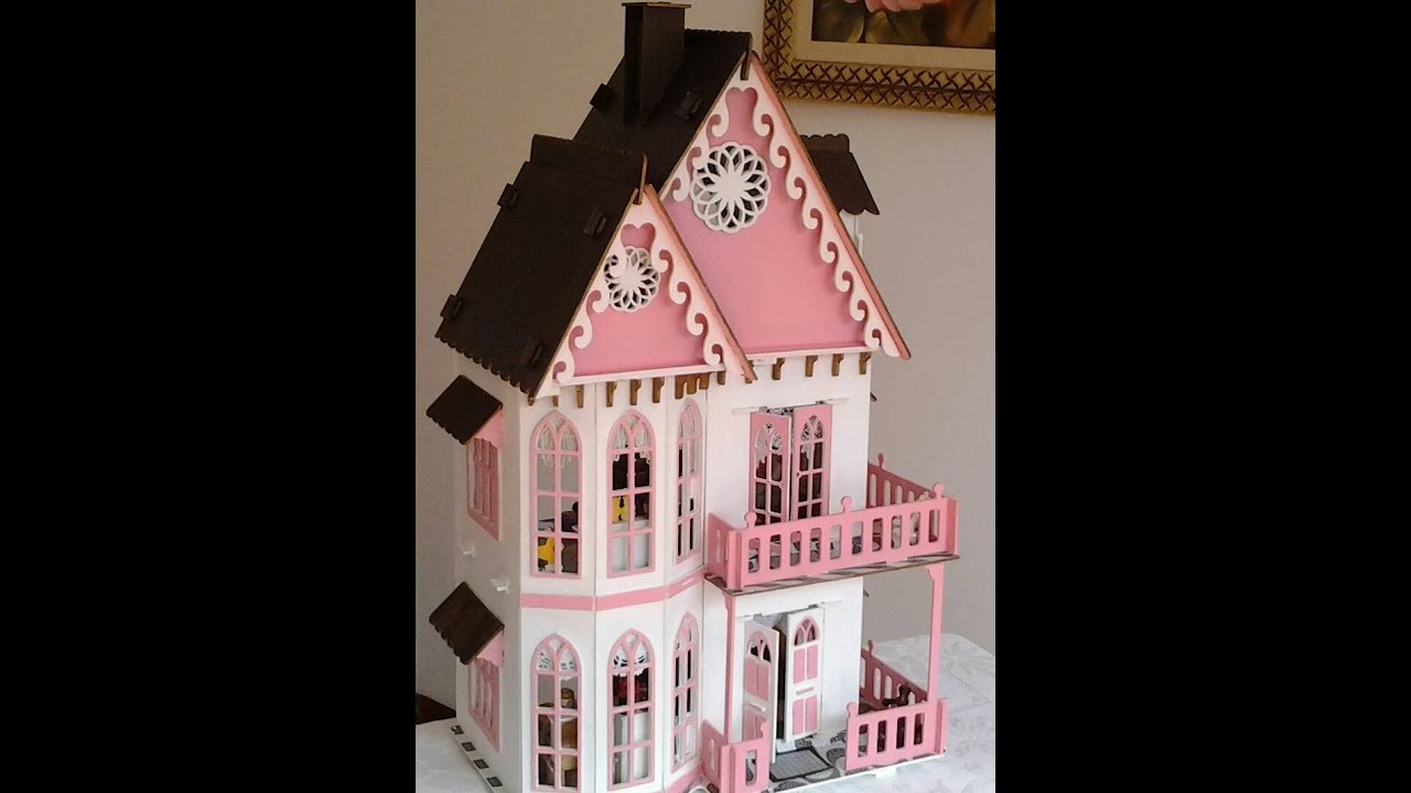 Casinha  de bonecas com miniaturas e mini móveis-2