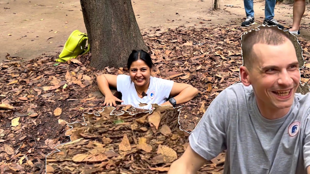 रंजना समाई पाताल लोक में , अंग्रेज भी हँसने लग गया😂 !! Cu Chi Tunnel Vietnam !! 🇻🇳 🇮🇳