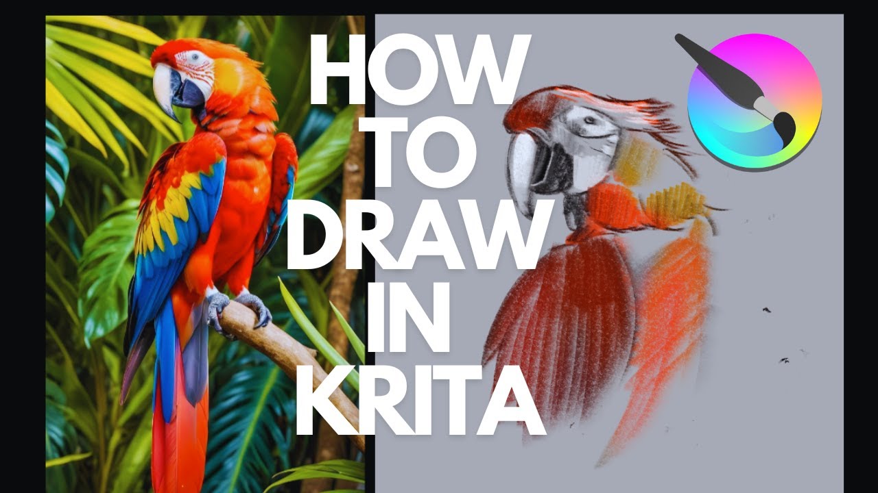 How to Draw in Krita for Beginners | Digital Art Tutorial