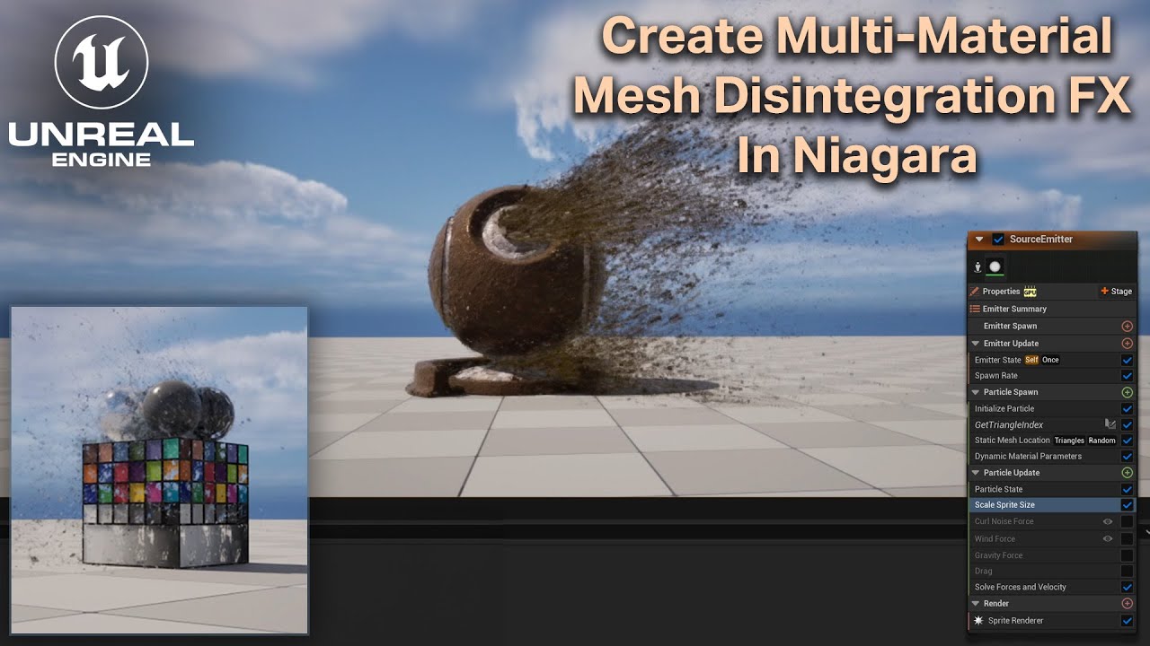 Disintegration FX with Multiple Materials in Unreal Engine 5  | Niagara VFX Tutorial