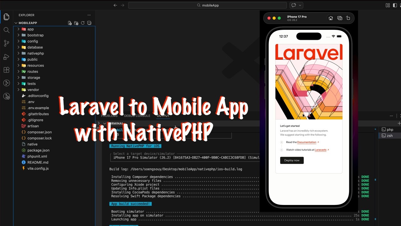 Теперь разработчики Laravel могут создавать мобильные приложения, подобные этому.