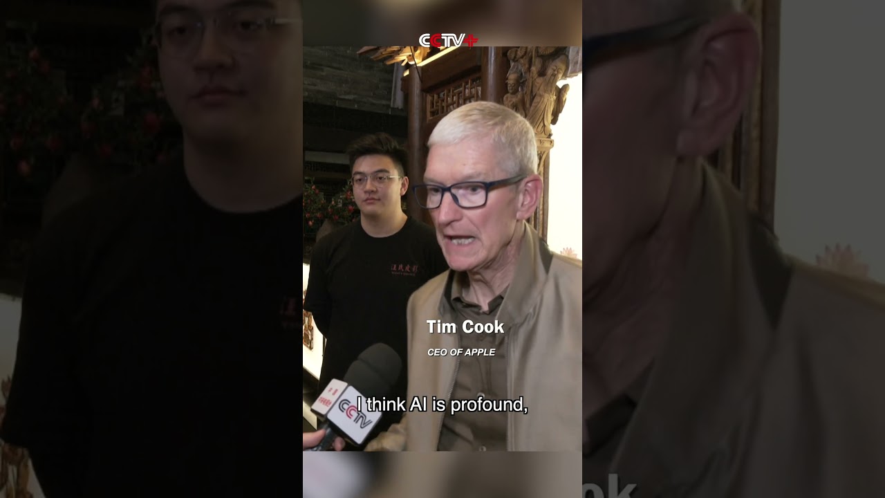 Apple CEO Tim Cook Visits China, Expresses Optimism About Future of AI Hardware, Software