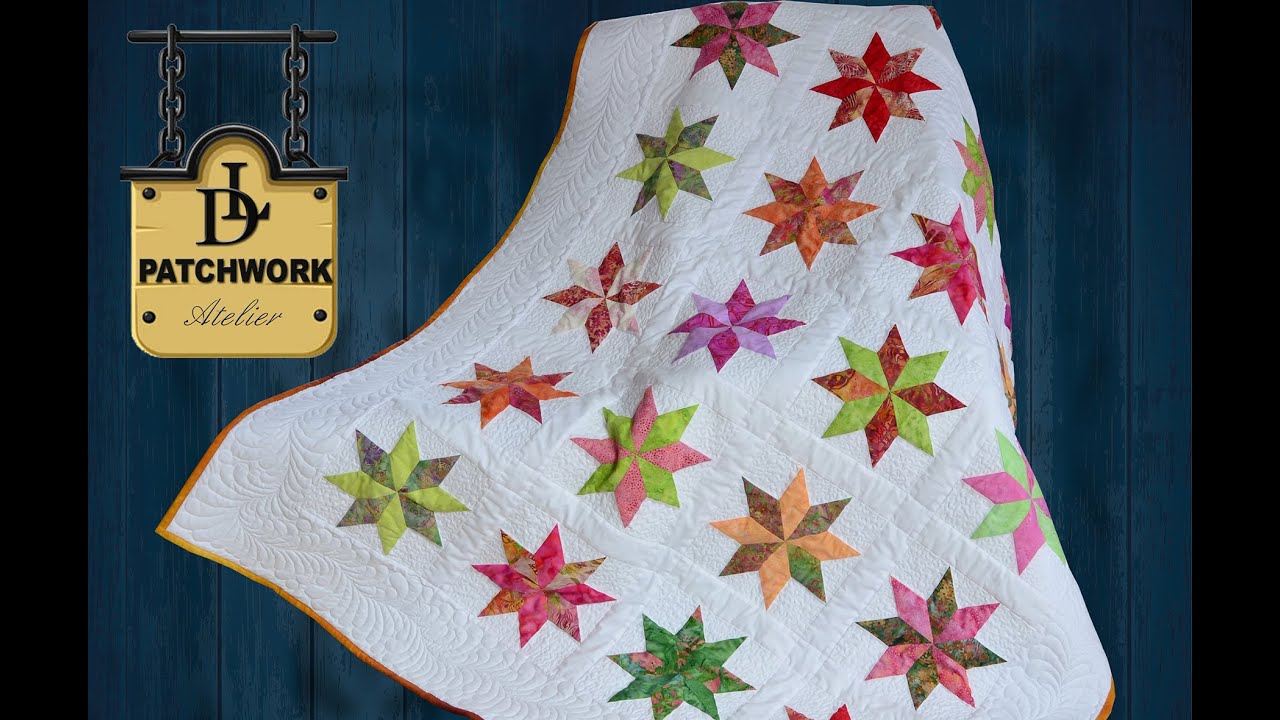 Patchwork Quilt Bali Pops - Rapid Fire - Lemoyne Star
