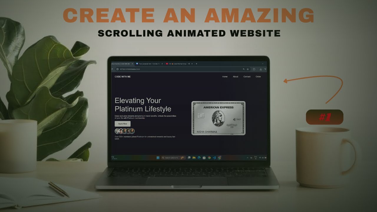 #1 Build Stylish Landing Page | GSAP ScrollTrigger Tutorial
