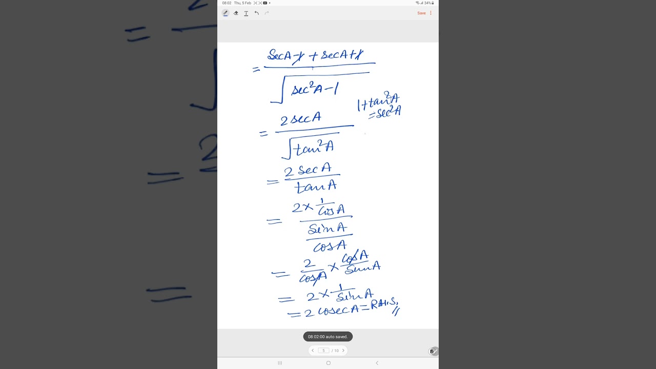 5 most important  question  of trigonometry  for class 10 th