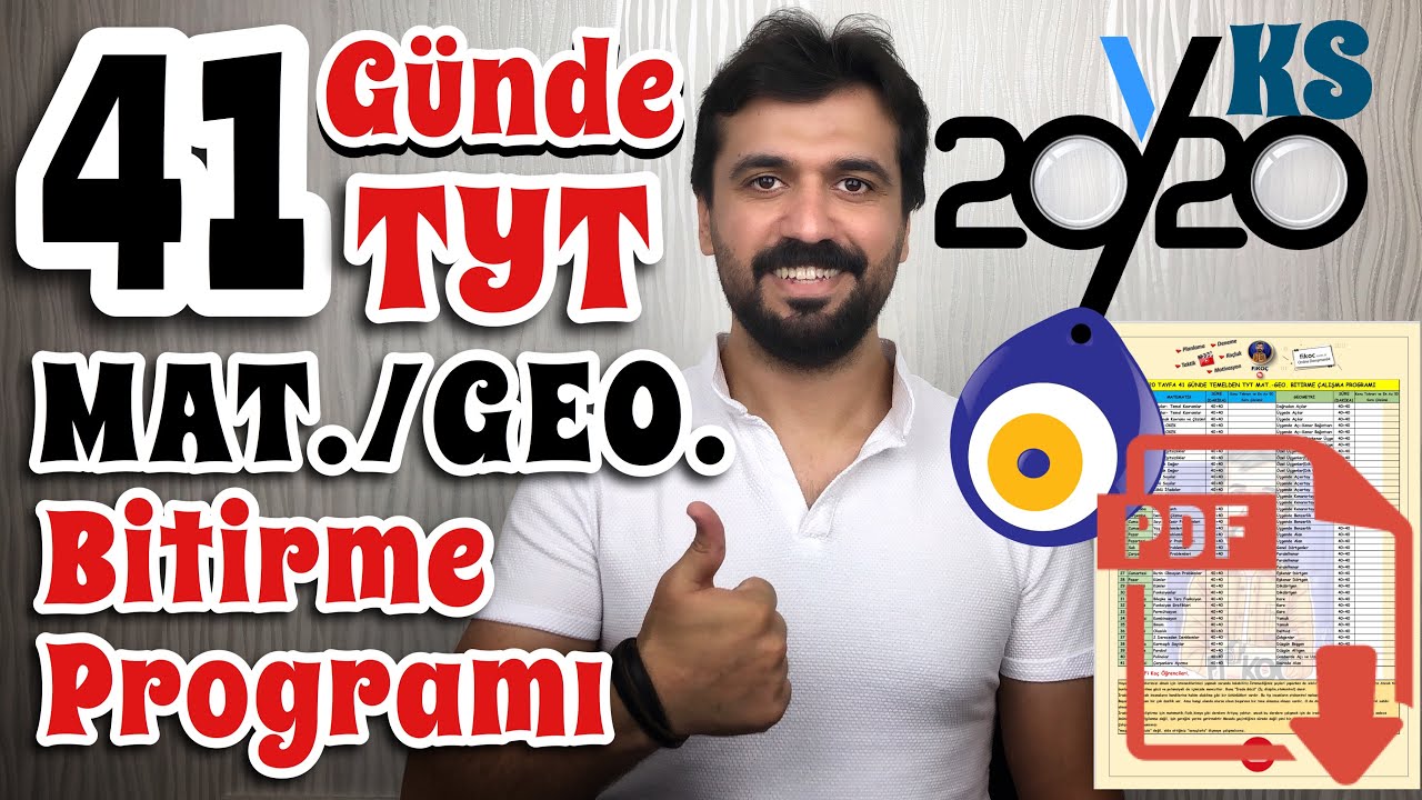 41 G&uuml;nde Temelden TYT Matematik-Geometri Konularını Bitiren &Ccedil;alışma Programı-PDF #2020yks