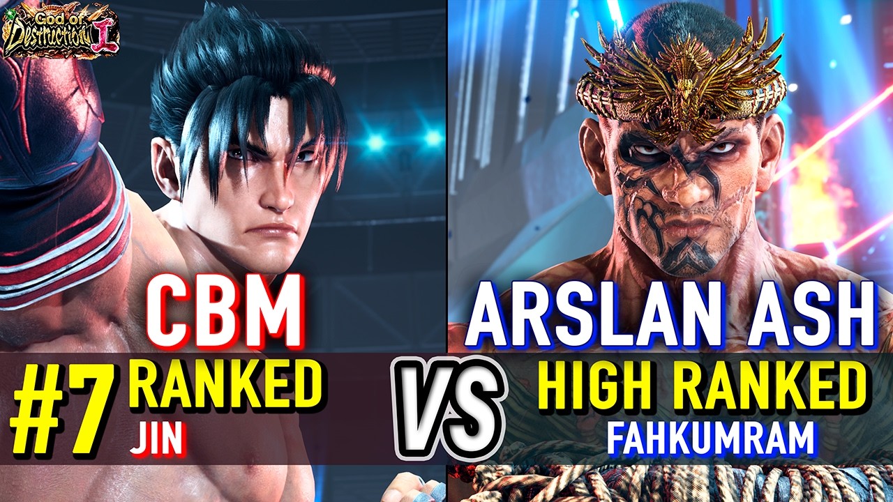 T8 🔥 CBM (#7 Ranked Jin) vs ARSLAN ASH (Fahkumram) 🔥 Tekken 8 High Level Gameplay