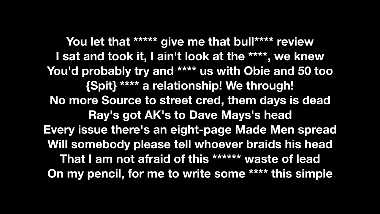 Eminem - The Sauce (Clean Lyrics) [Benzino Diss 2]