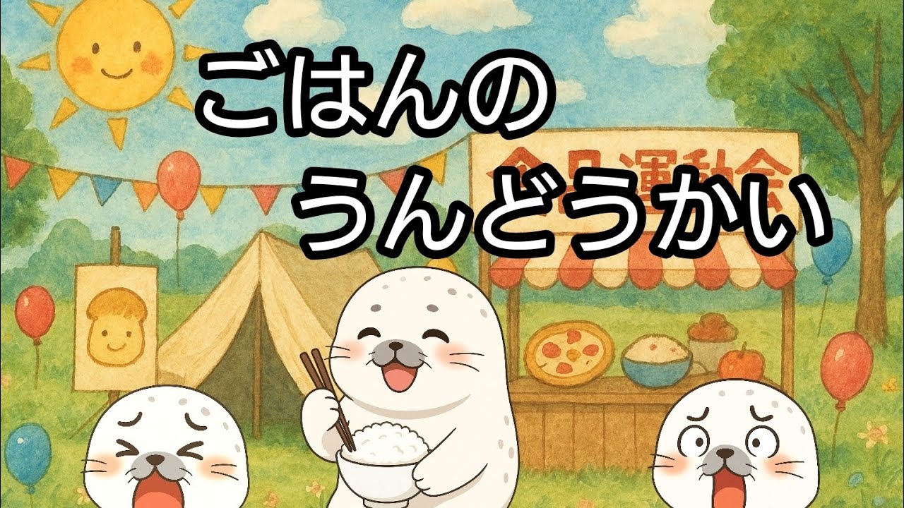 ごはんのうんどうかい#童話#ファンタジー#よみきかせ #親子で#教養#食育#アニメ 